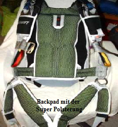 Backpad mit der 
Super Polsterung